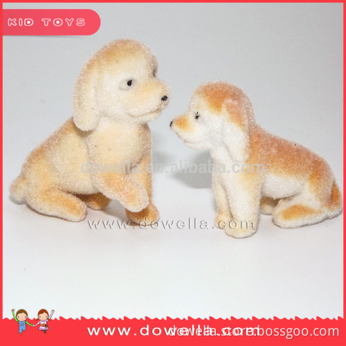 PVC flocking figurines puppy toy